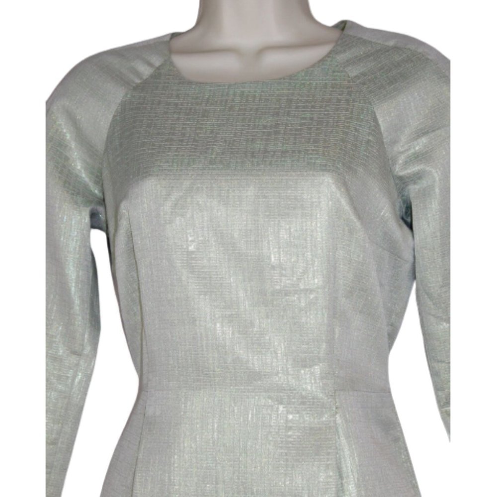 NWT Womens Size 2 4 6 8 or 10 RACHEL Rachel Roy Green Metallic Shift Dress - Picture 4 of 5